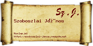 Szoboszlai János névjegykártya